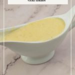 Pinterest image for béchamel white sauce.