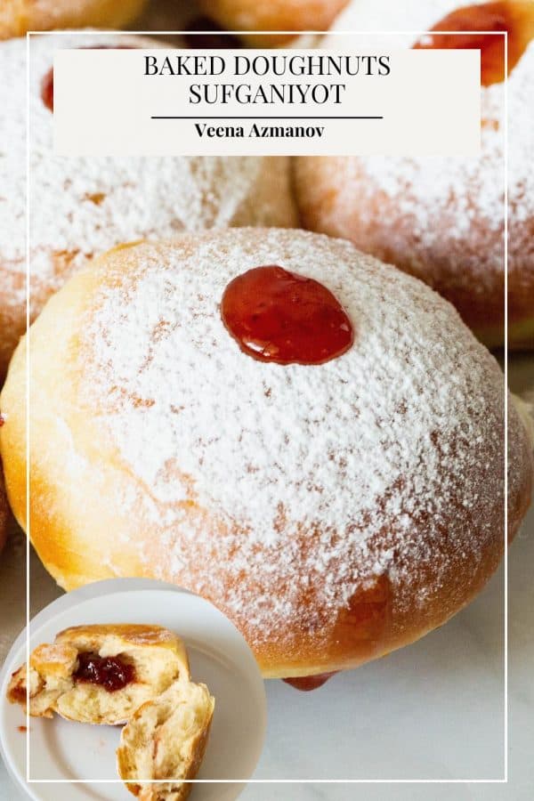 Pinterest image for baked donuts.