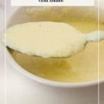 Pinterest image for bechamel cheese sauce.