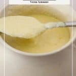 Pinterest image for bechamel cheese sauce.