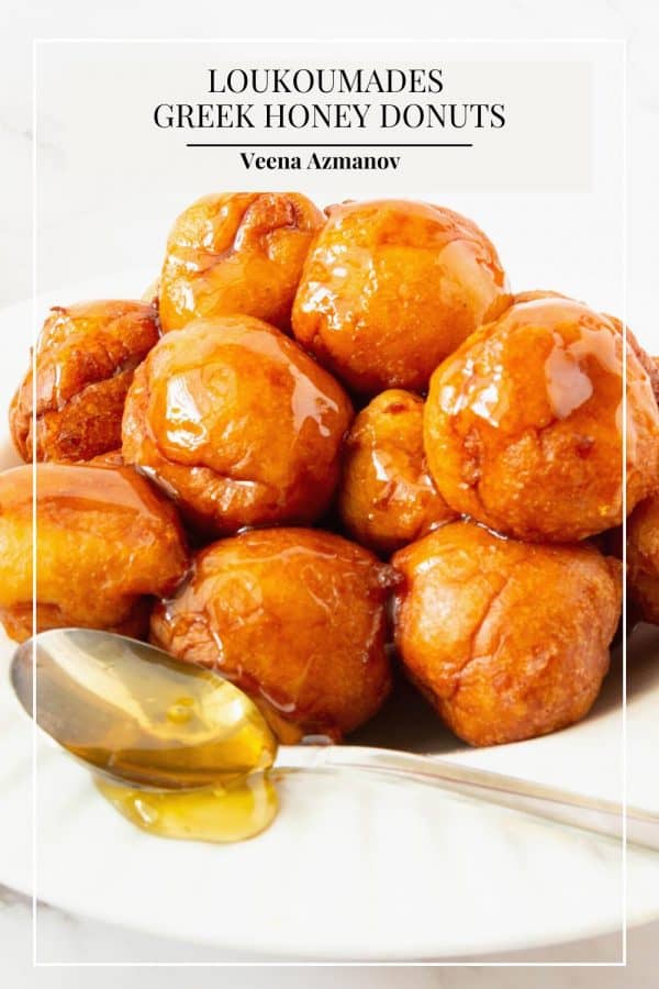 Pinterest image for Honey Donuts.