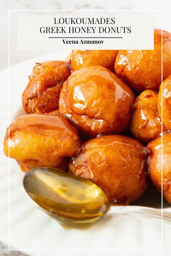 Pinterest image for Honey Donuts.