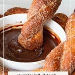Pinterest image for twisted doughnuts.
