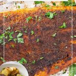 Pinterest image for making blackened salmon.