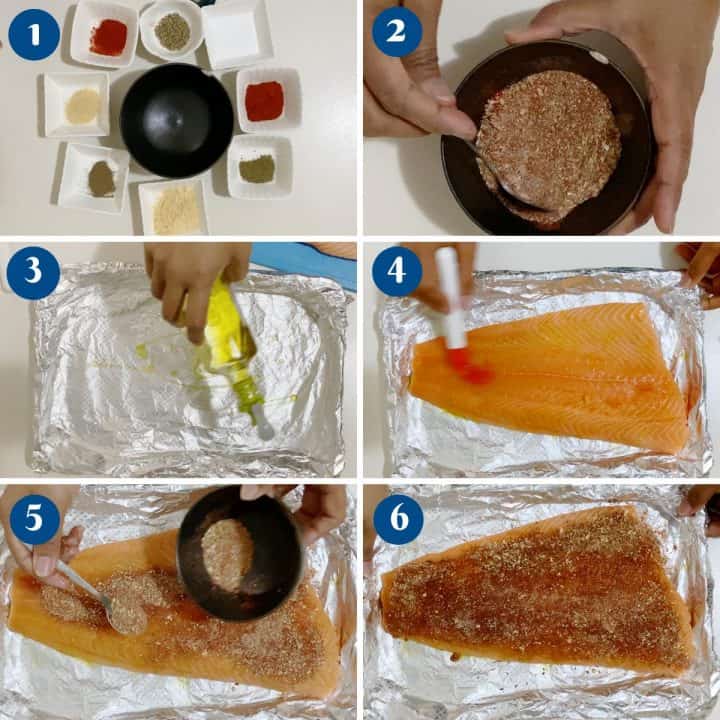 Easy, Delicious and Healthy Blackened Salmon Recipe - Veena Azmanov Kitchen