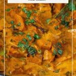 Pinterest image for curry butternut squash.