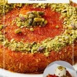 Pinterest image for Knaffeh with Cheese.