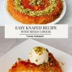 Pinterest image for Knaffeh with Cheese.