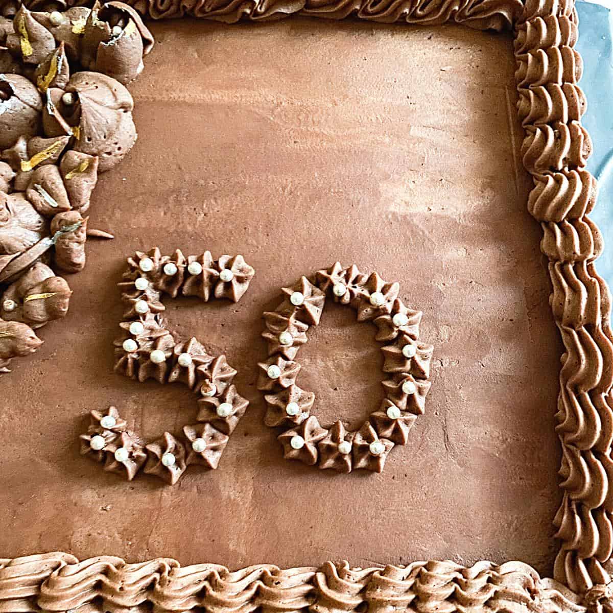 A 50th birthday cake.