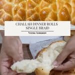 Pinterest image for challah rolls.