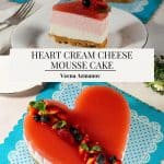 Pinterest image for Valentines day cake.