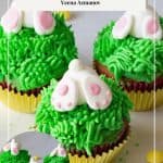 Pinterest image for bunny butt cupcakes.