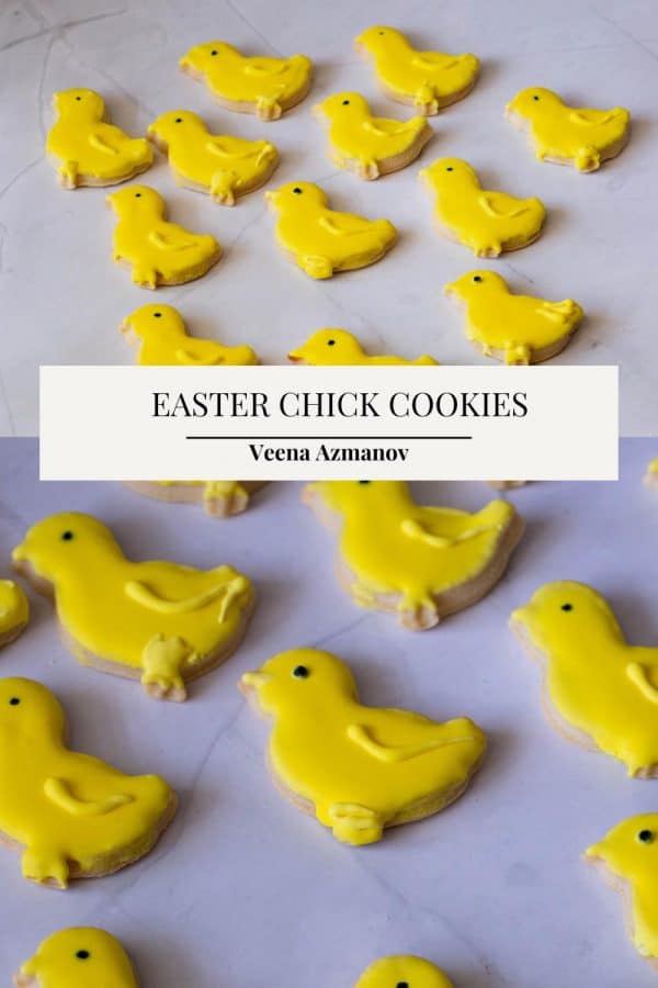 Pinterest image for easter cookies.