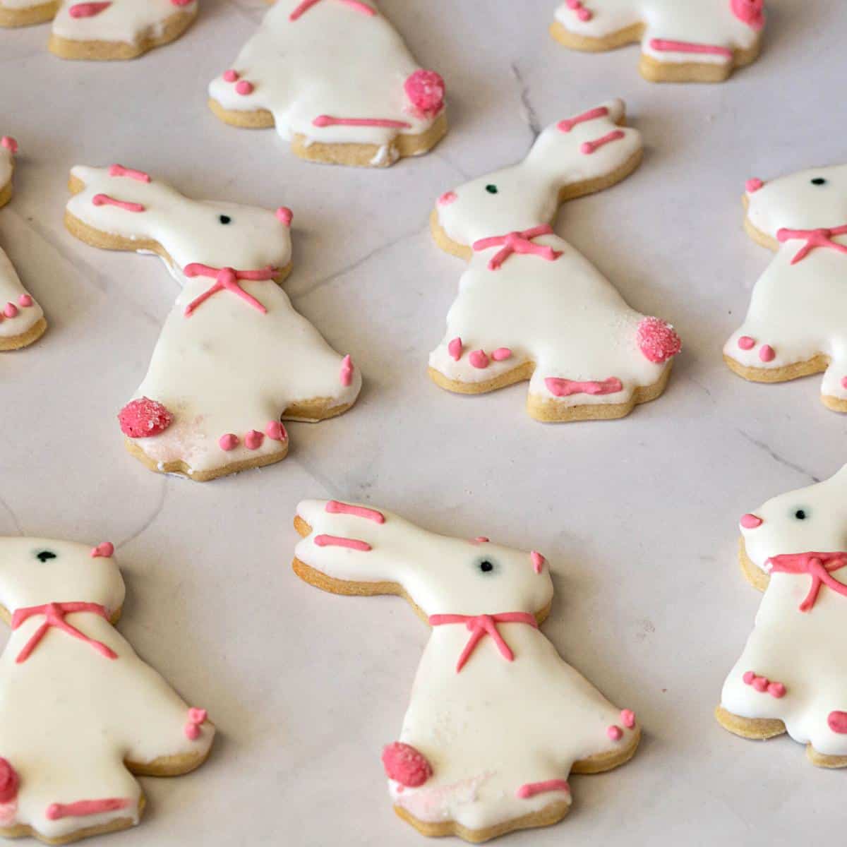 Frosted Bunny Cookies with Royal Icing