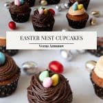 Pinterest image Birds Nest Eater Cupcakes.