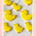 Pinterest image for Chick Sugar Cookies for Easter.