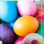 Pinterest image for Dyeing Eggs with food Color.