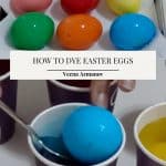 Pinterest image for Dyeing Eggs with food Color.