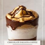 Pinterest image for chocolate coffee.