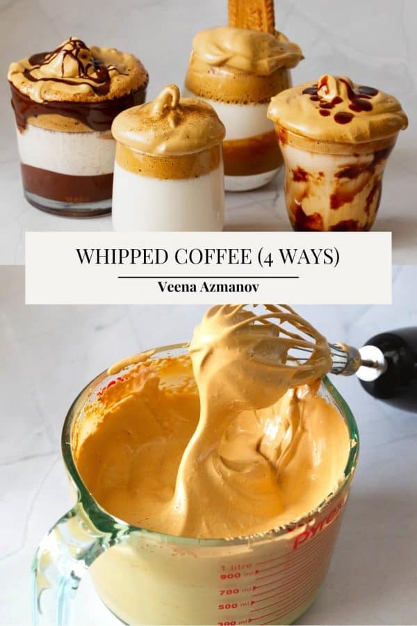 Pinterest image for whipped coffee.
