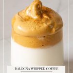 Pinterest image for Dalgona coffee.