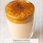 Pinterest image for dalgona coffee.