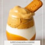 Pinterest image for lotus dalgona.
