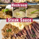 Pinterest image for mushroom steak sauce.
