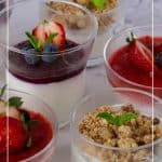 Pinterest image for cheesecake in jars.