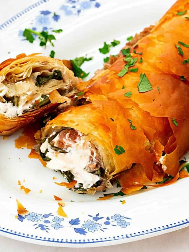 Savory Strudel with Spinach Goat Cheese