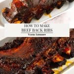 Pinterest image for ribs from Beef Back.