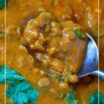 Pinterest image for Curry Indian lentils.