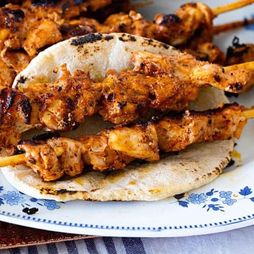 Chicken Kebabs - Middle Eastern Marinade - Veena Azmanov