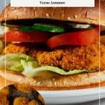 Pinterest image for Crispy Chicken Sandwich.