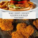 Pinterest image for Crispy Chicken Sandwich.