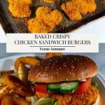 Pinterest image for Crispy Chicken Sandwich.