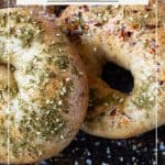 Pinterest image for bagels made with sourdough.