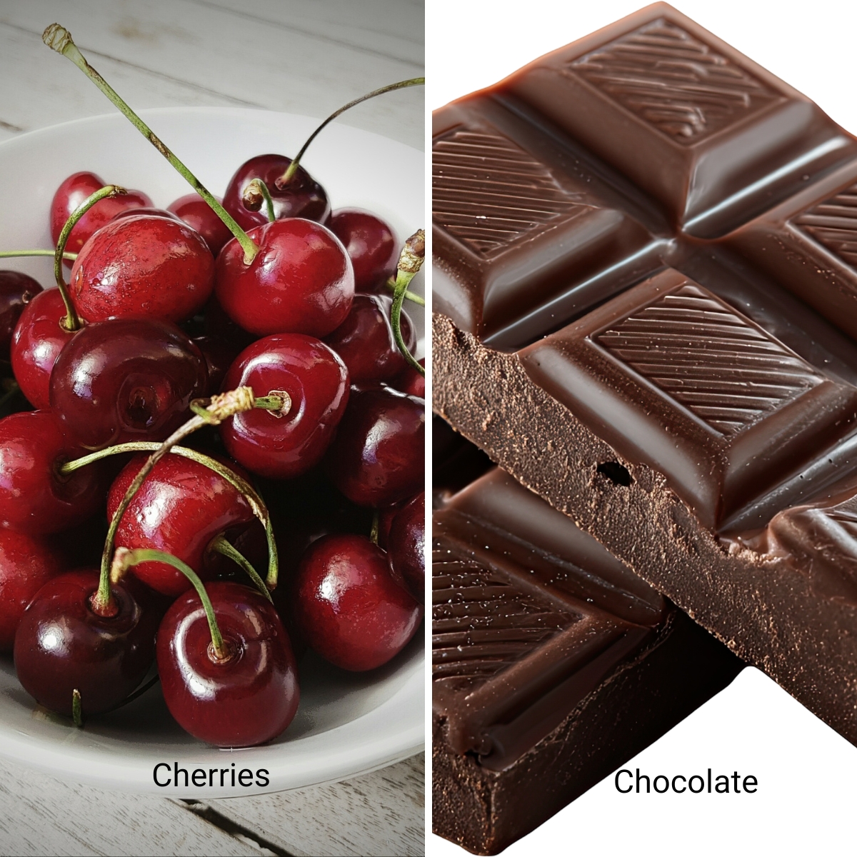 Ingredients for making chocolate covered cherries.