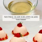Pinterest image for gelatin fruit glaze.
