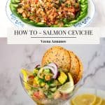 Pinterest image for making ceviche with salmon.