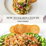 Pinterest image making ceviche.