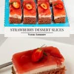Pinterest image for making strawberry mousse entremets.