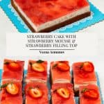 Pinterest image for making Strawberry mousse Entremets.