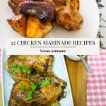 Pinterest image for 12 chicken marinades.