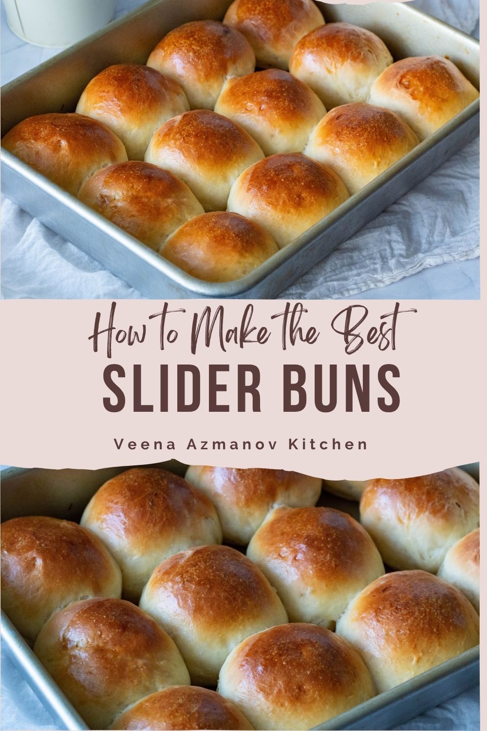 Pinterest image for Homemade Slider Buns.