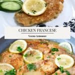 Pinterest image for chicken in lemon sauce.
