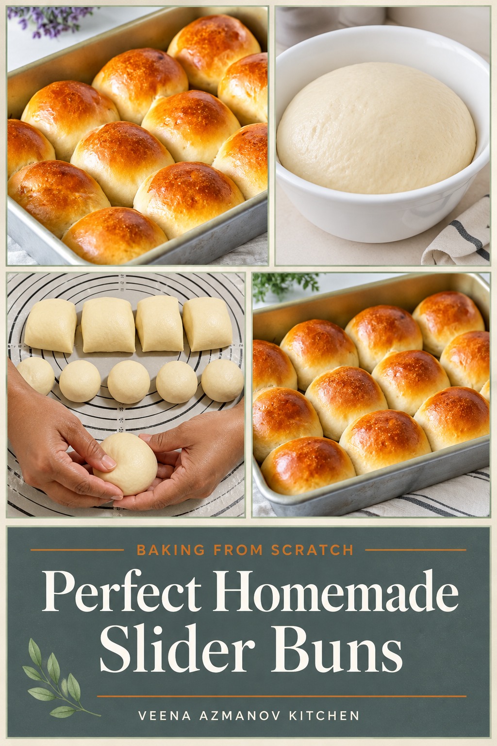 Pinterest image for Homemade Slider Buns.