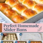 Pinterest image for Homemade Slider Buns.