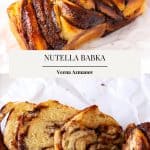 Pinterest image for Nutella babka.