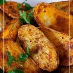 Pinterest image for roast potatoes.